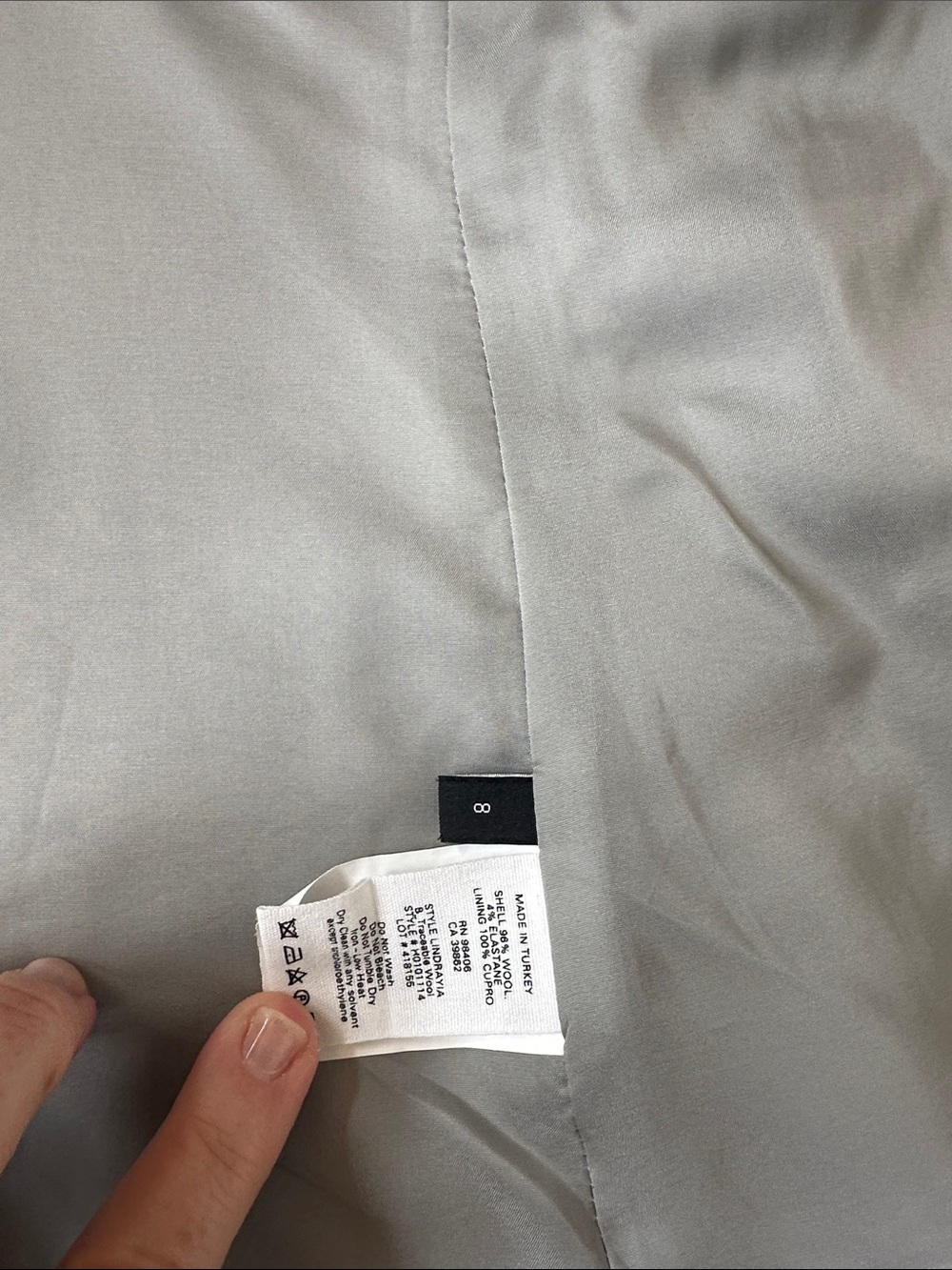 Theory Light Gray Three-Piece Women's Pantsuit - Jacket, Pants & Skirt - Picture 5 of 16